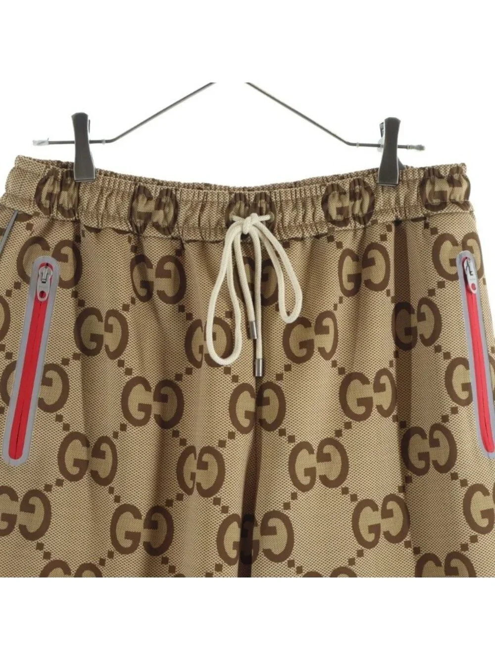 Gucci Anniversary Jumbo GG Neoprene Sweatshirt Jogger Pants Track Brown Beige